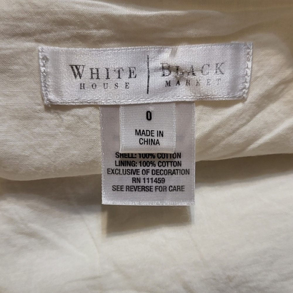 WHBM Ivory Cream Lace Floral Cutout A-Line Vintage Mini Skirt Size 0 (XS) - Picture 3 of 7